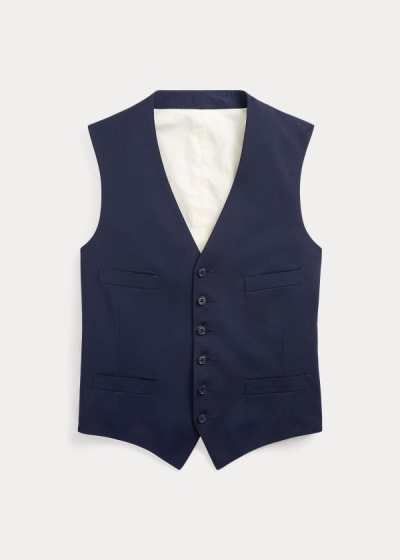 Ralph Lauren Wool Serge Veste Herre Danmark (KIVOF0793)